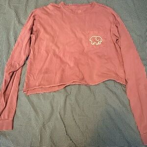 Ivory Ella Cropped Purple Long Sleeve Shirt